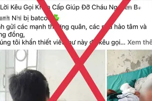 Hình ảnh Facebook “Tam Nguyen” đưa tin giả bắt cóc trẻ em kêu gọi từ thiện