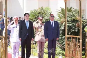 Lễ đón Chủ tịch nước Lương Cường thăm cấp Nhà nước Cộng hòa Arab Ai Cập