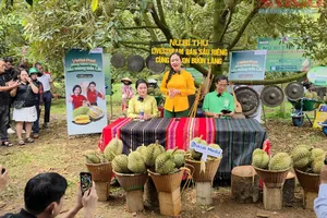 Nữ bí thư xã ở Đắk Lắk trực tiếp “lên sóng” bán sầu riêng cho người dân