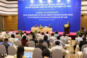 Quang cảnh họp báo. Ảnh: QUANG PHÚC