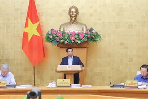 Thủ tướng Phạm Minh Chính kết luận phiên họp Chính phủ thường kỳ tháng 8. Ảnh: VIẾT CHUNG