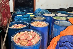 Gia Lai: Phát hiện gần 5 tấn da heo hôi thối tại cơ sở lạp xưởng