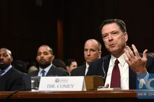 Cựu Giám đốc Cục Điều tra Liên bang Mỹ James Comey. Ảnh: XINHUA