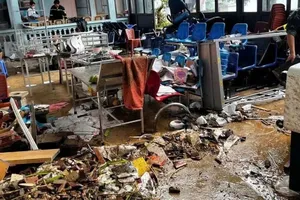 Sơn La: Mưa ngập đường, nước tràn vào các bệnh viện