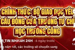 Bộ GD-ĐT bác tin đồn giải thể cơ sở giáo dục ngoài công lập