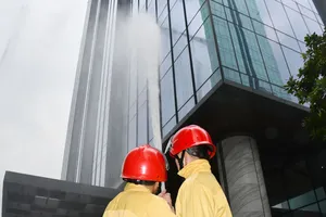 Diễn tập chữa cháy và cứu nạn tại tòa nhà The Nexus