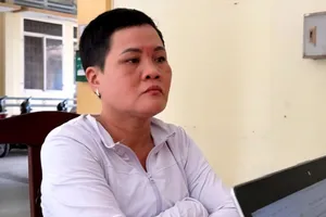 Đối tượng Nguyễn Thị Bích tại cơ quan công an