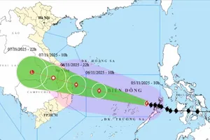 Tối nay 6-11, bão đổ bộ đất liền từ Quảng Ngãi đến Đắk Lắk