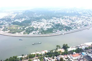 Dự án đường ven sông Đồng Nai nhìn từ trên cao