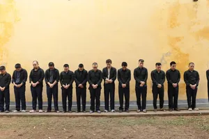 Một số bị can trong vụ án. Ảnh: CÔNG AN HƯNG YÊN