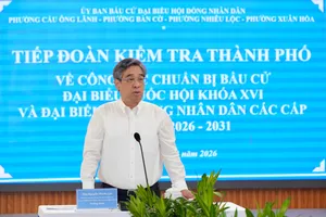 Phó Bí thư Thành ủy TPHCM Nguyễn Phước Lộc kiểm tra công tác chuẩn bị bầu cử