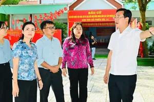 Lãnh đạo TPHCM kiểm tra công tác chuẩn bị bầu cử tại các xã Xuân Thới Sơn, Hóc Môn và Đông Thạnh