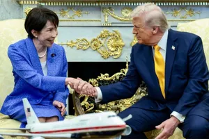 Tổng thống Mỹ Donald Trump tiếp Thủ tướng Nhật Bản Sanae Takaichi tại Nhà Trắng hôm 19-3