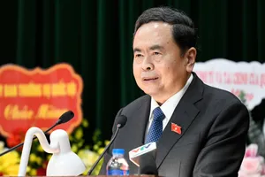 Chủ tịch Quốc hội Trần Thanh Mẫn phát biểu tại Lễ trao quyết định bổ nhiệm cho tân Tổng Kiểm toán Nhà nước Nguyễn Hữu Nghĩa.