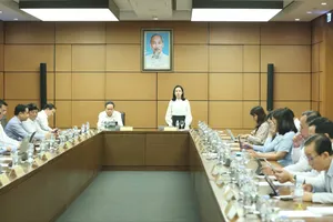 Đoàn đại biểu Quốc hội TPHCM thảo luận tại tổ, chiều 21-4. Ảnh QUANG PHÚC