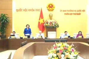 Một phiên họp của Ủy ban Thường vụ Quốc hội. Ảnh: Cổng thông tin điện tử Quốc hội 