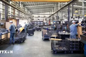 Xưởng sản xuất của Công ty Cơ khí Động lực Toàn Cầu, doanh nghiệp có vốn đầu tư FDI tại Khu công nghiệp Giang Điền, Đồng Nai. Ảnh: TTXVN