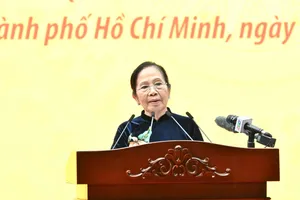 GS-TS-BS Nguyễn Thị Ngọc Phượng chia sẻ tại buổi lễ. Ảnh: VIỆT DŨNG