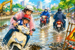 Thi công mùa mưa