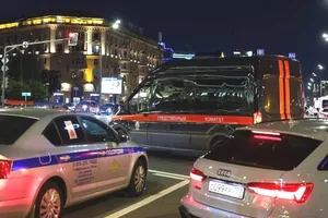Hiện trường vụ nổ được phong tỏa để điều tra. Ảnh: TASS