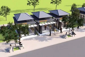 Thiết kế phối cảnh gian sách tiêu chuẩn tại Đường sách TP Vũng Tàu