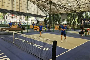 Các vận động viên nhiệt tình tham gia thi đấu