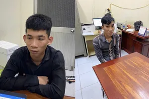 Các đối tượng Nguyễn Thanh Trường, Lê Hoàng Giang, Trần Thanh Sang, Nguyễn Lệ Nguyên (từ trái sang)