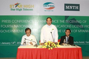 Viettel Global receives the licence to become the fourth telecom provider in Myanmar. — Photo courtesy of Viettel