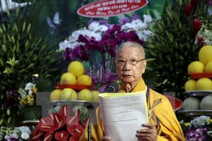 Most Venerable Thich Tri Quang at the event (Source: VNA)