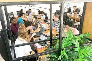 Startup businesspersons are working in Saigon Innovation Hub (Photo: SGGP)