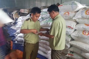 Inspectors are chacking the amount of smuggled sugar (Photo: SGGP)