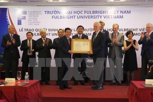 Ceremony in Ho Chi Minh City announces the establishment of Fulbright Vietnam University (Photo: VNA)