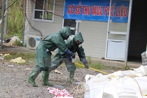 A drill on responding to radiation and nuclear incidents in Thai Nguyen in 2016 (Photo: VNA)