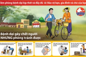 A poster calls for rabies prevention (Photo: SGGP)