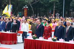 Participants at the ceremony marking the 229th anniversary of Ngoc Hoi–Dong Da victory (Photo: VNA)