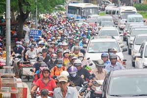 Overloaded traffic infrastructure results in congestions in HCMC