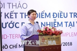 Nguyen Hoang Long , director of Việt Nam Administration for HIV/AIDS Control, speaks at a workshop on the oral pre-exposure prophylaxis (PrEP) programme held on May 29 in HCM City.- VNA/VNS Photo