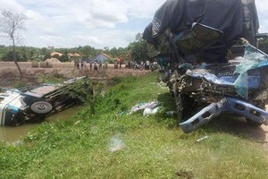 The scene of the traffic accident