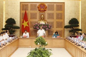 Prime Minister Nguyen Xuan Phuc is speaking at the ceremony (Source: VNA)