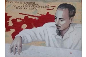 Propaganda posters gifted to the exhibition by artist Le Nhuong