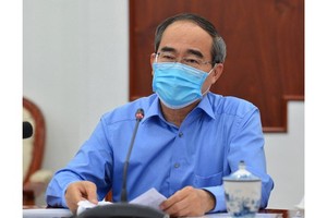 Party Chief Nguyen Thien Nhan at the conference (Photo: SGGP)