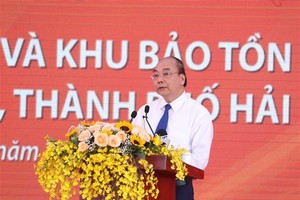 Prime Minister Nguyen Xuan Phuc speaks at the ceremony (Photo: VNA)