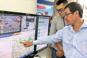 A business is introducing its digital traffic map. (Photo: SGGP)