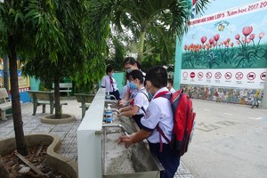 Good hygiene facilities in schools provide the basis of a healthy learning environment. (Photo: SGGP)