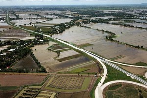 Aerial view of the Lo Te- Rach Soi road  (Photo: SGGP)