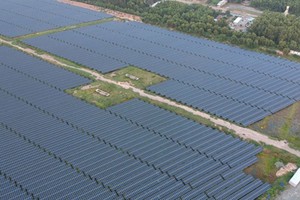 A solar energy system in Duc Hoa District of Long An Province. (Photo: SGGP)
