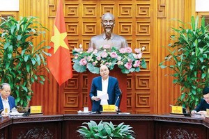 Prime Minister Nguyen Xuan Phuc chairs the meeting (Photo: VNA)