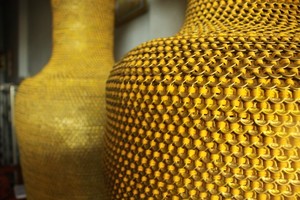 1.86m high vases made from 10 million can ring pulls