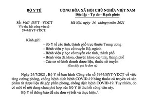 Ministry revokes document of herbal medicine use in treating Covid-19 patients