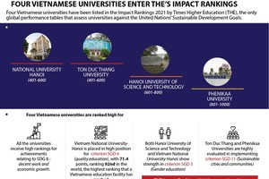 Four Vietnamese universities enter THE's impact rankings